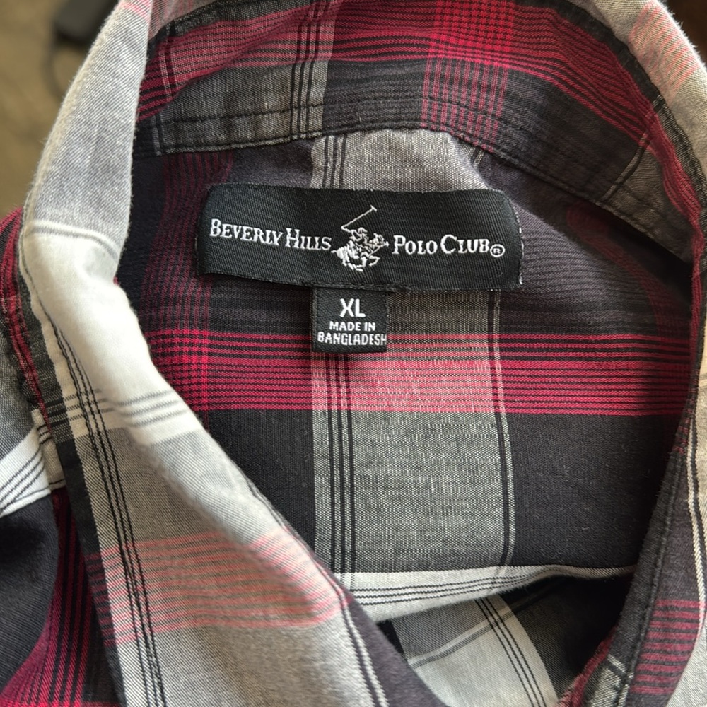 BEVERLY HILLS POLO CLUB BUTTON DOWN CASUAL SHIRT - Picture 6 of 6